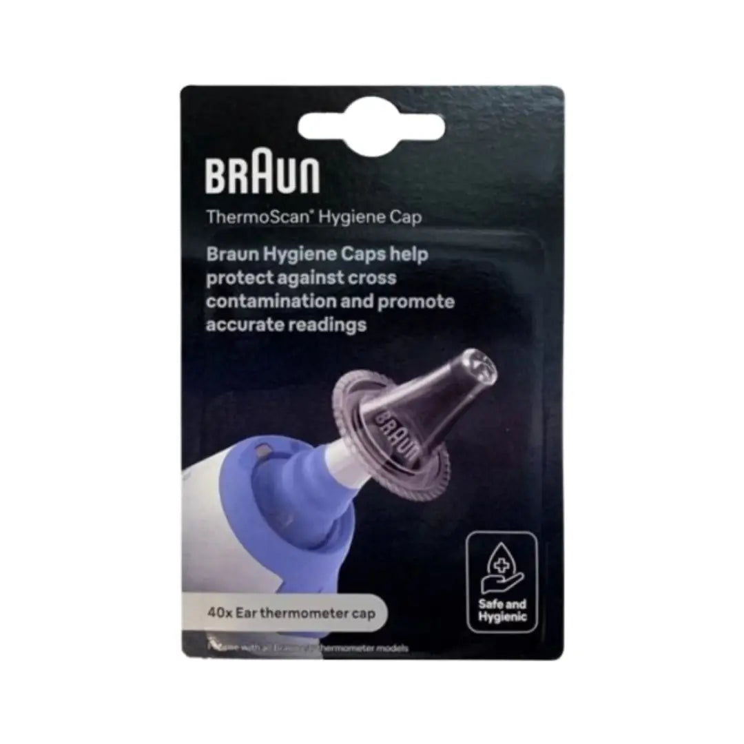 Braun ThermoScan Hygiene Caps 40 Pack – Disposable Probe Covers for Ear Thermometers