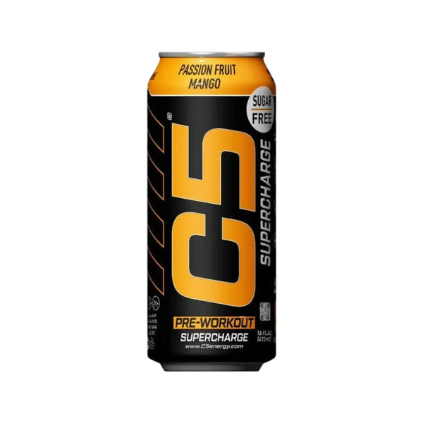 C5 Pre-Workout Supercharge Drink Passion Fruit Mango 473ml