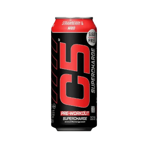 C5 Pre-Workout Supercharge Drinks Strawberry & Kiwi 473ml