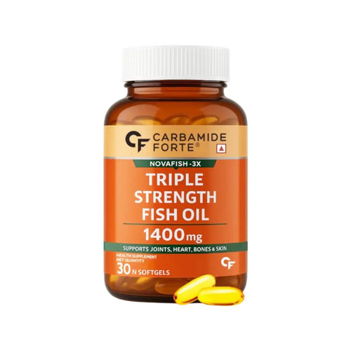 Carbamide Forte Fish Oil 3X 1400 mg Softgels – Omega-3 Supplement  - 30 Softgels