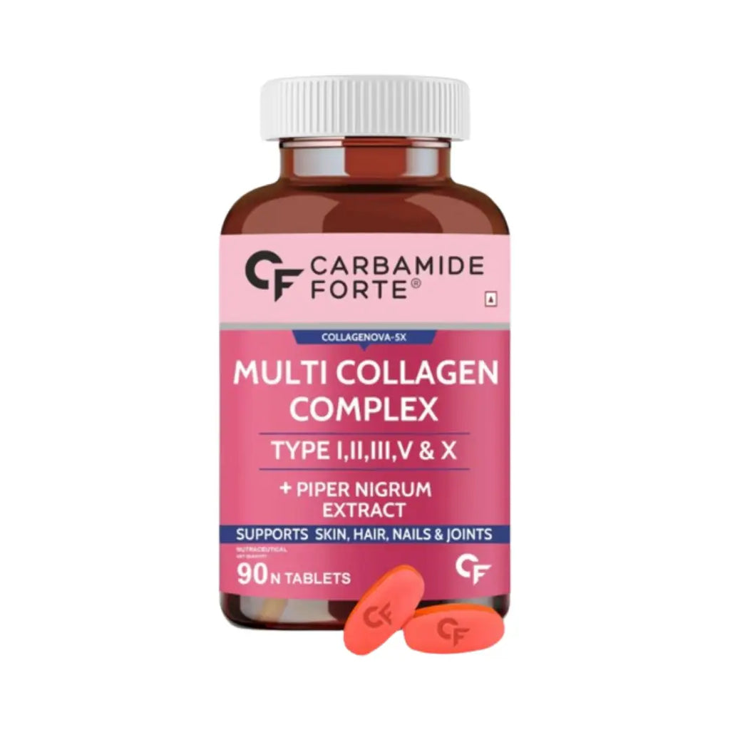 Carbamide Forte Multi Collagen Complex Tablets – 5-Type Collagen Formula - 90 Tablets