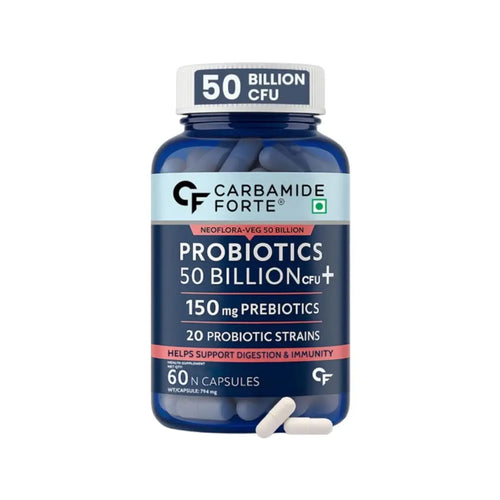 Carbamide Forte Probiotics 50 Billion CFU Capsules – 150 mg - 60 Capsules Digestive Support Supplement
