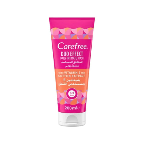 Carefree Duo Effect Daily Intimate Wash with Vitamin E & Cotton Extract 200ml