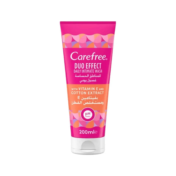 Carefree Duo Effect Daily Intimate Wash with Vitamin E & Cotton Extract 200ml
