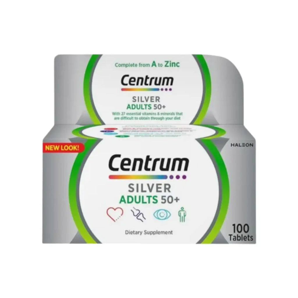 Centrum Silver Adults 50+ Multivitamin Tablets 100s – Daily Nutritional Supplement for Adults Over 50