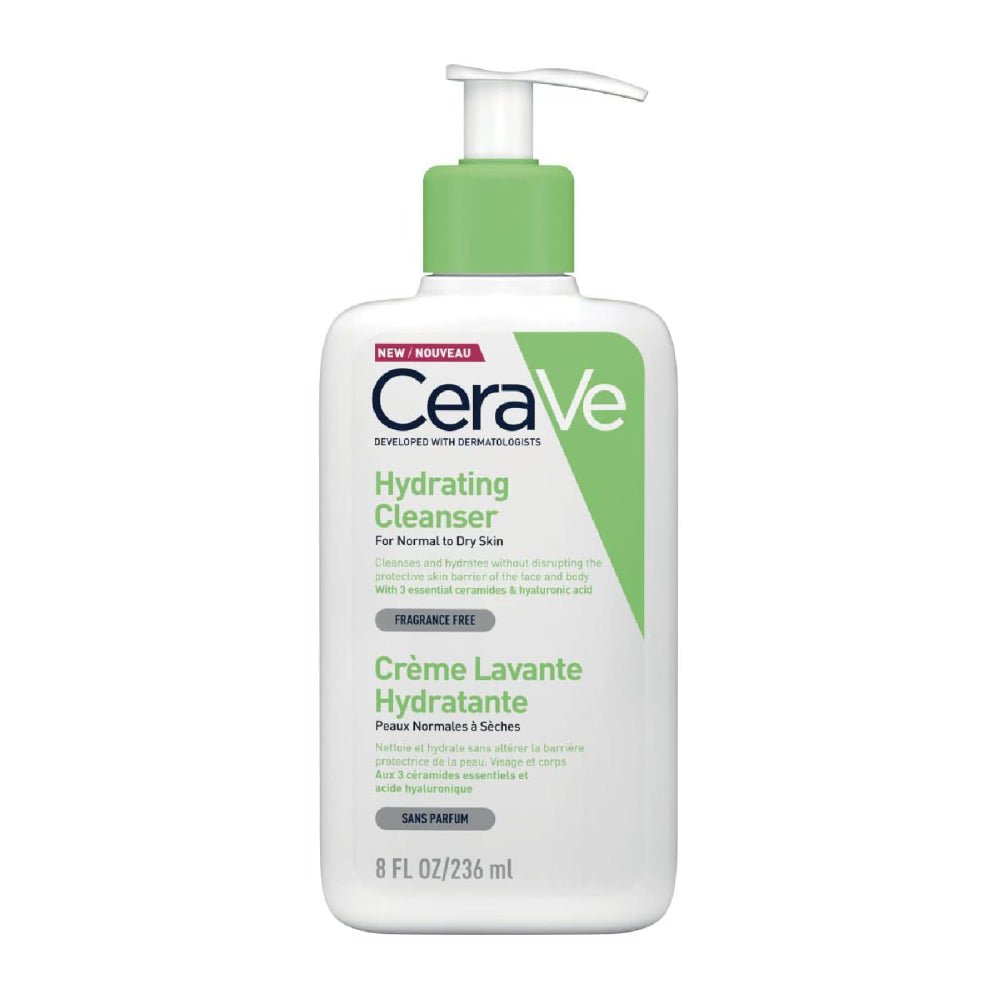 CeraVe Hydrating Cleanser For Normal To Dry Skin With Hyaluronic Acid And 3 Essential Ceramides