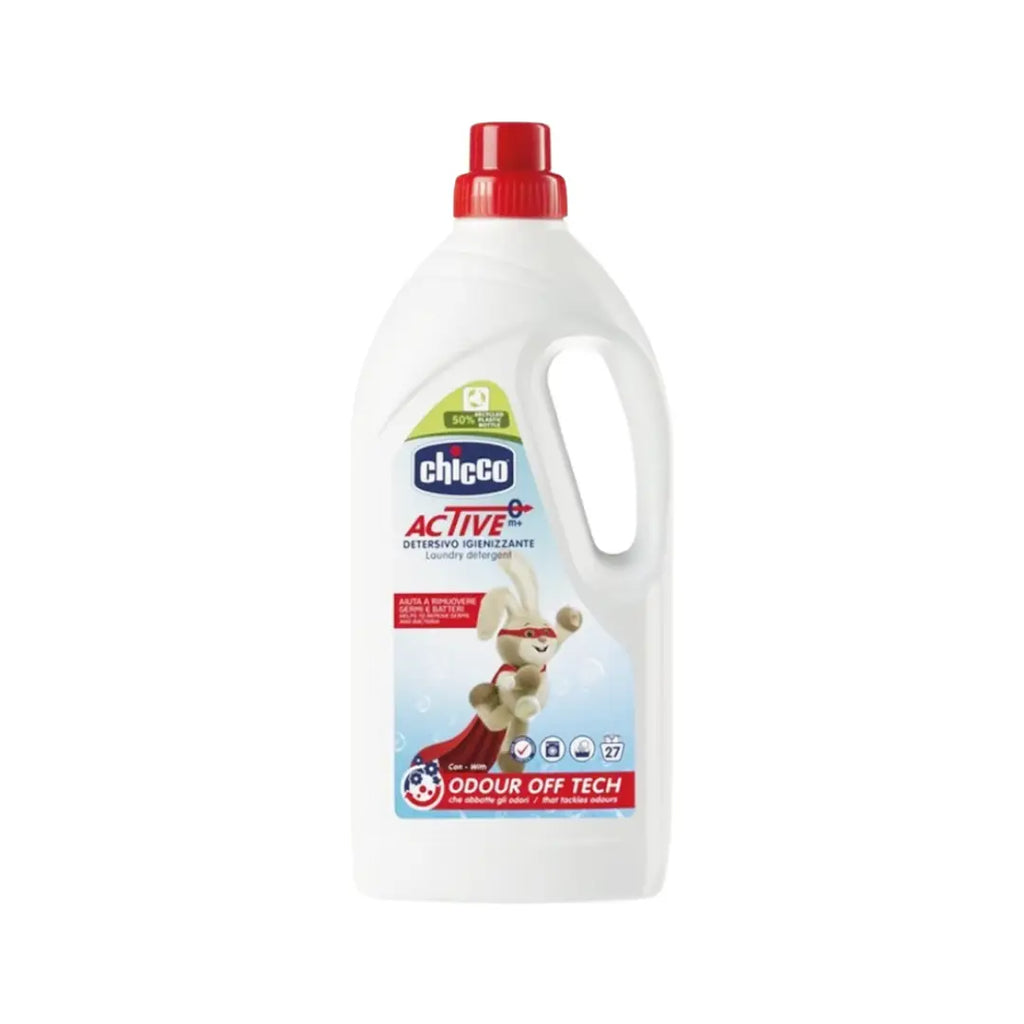 Chicco Active Laundry Detergent 1.5L | Baby Clothes Detergent with Odor Off Technology