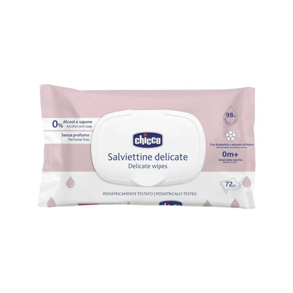 Chicco Delicate Wipes 0M+ 72s