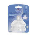 Chicco Natural Feeling Teat 6M+ Food Flow 2 Pack | Baby Bottle Teats for Thicker Feeds