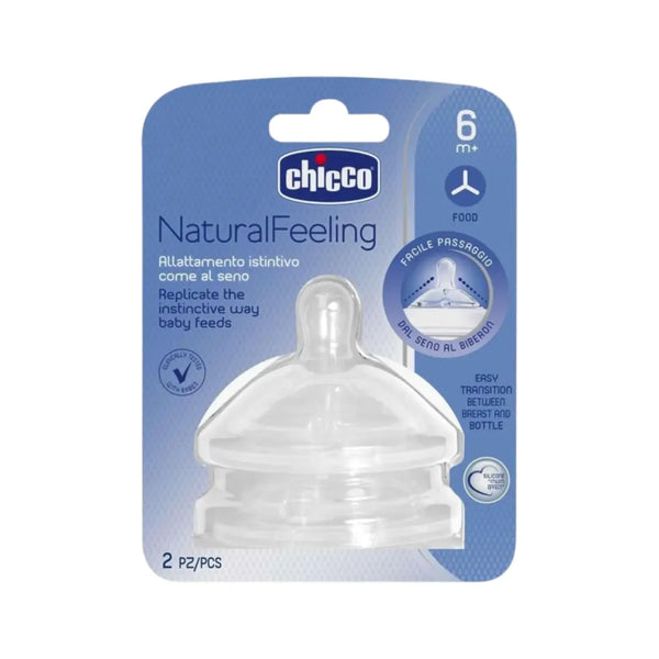 Chicco Natural Feeling Teat 6M+ Food Flow 2s