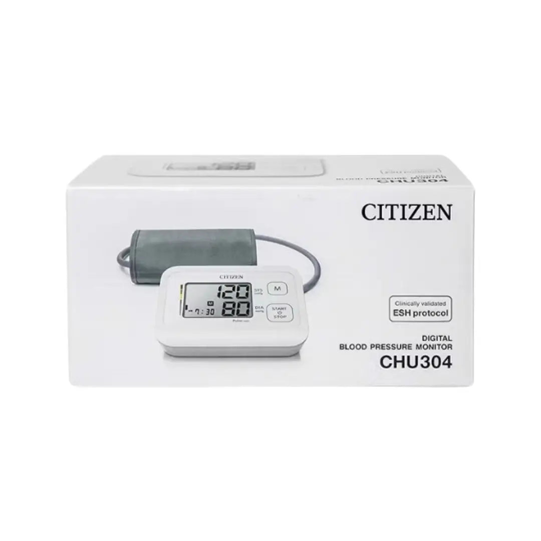 Citizen Digital Blood Pressure Monitor CHU304 – Automatic Upper Arm BP Monitor with Memory Function