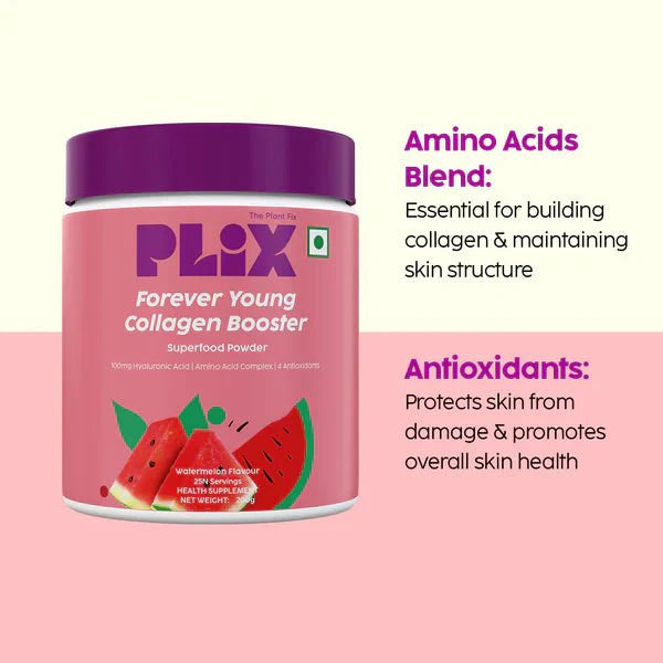 Plix Collagen Booster Powder with 100mg Hyaluronic Acid 50 Days 2 Box