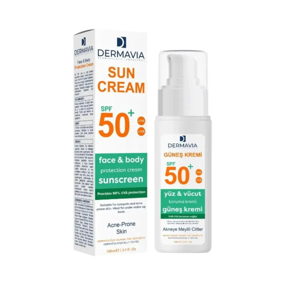 DERMAVIA واقي شمسي للبشرة المعرضة لحب الشباب SPF50+ 100 مل