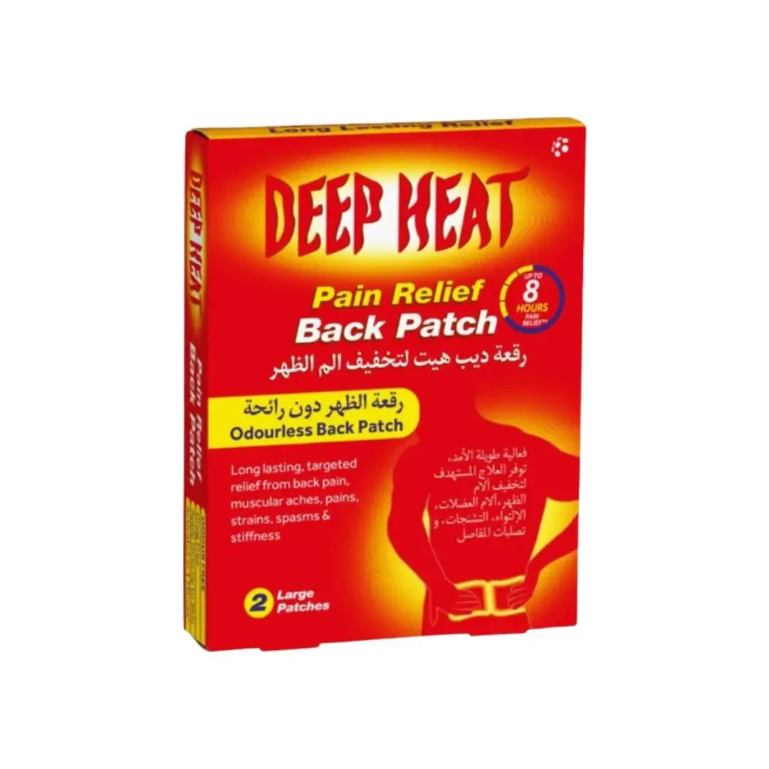 Deep Heat Pain Relief Back Patch 2s – warming patches for targeted back comfort