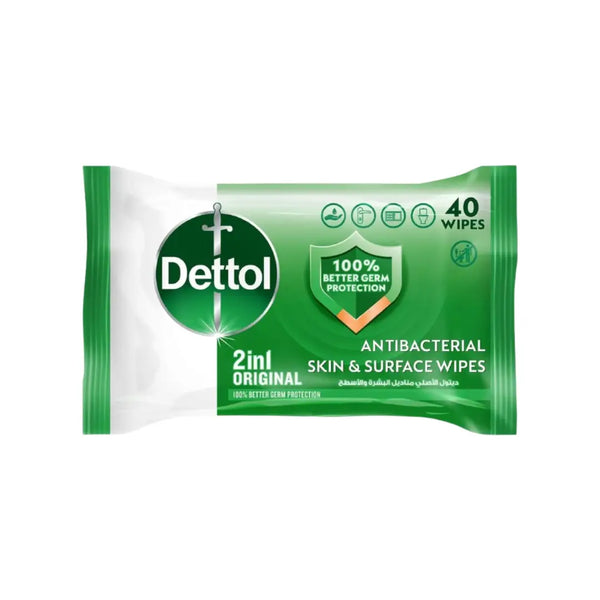 Dettol 2in1 Original Wipes 40s