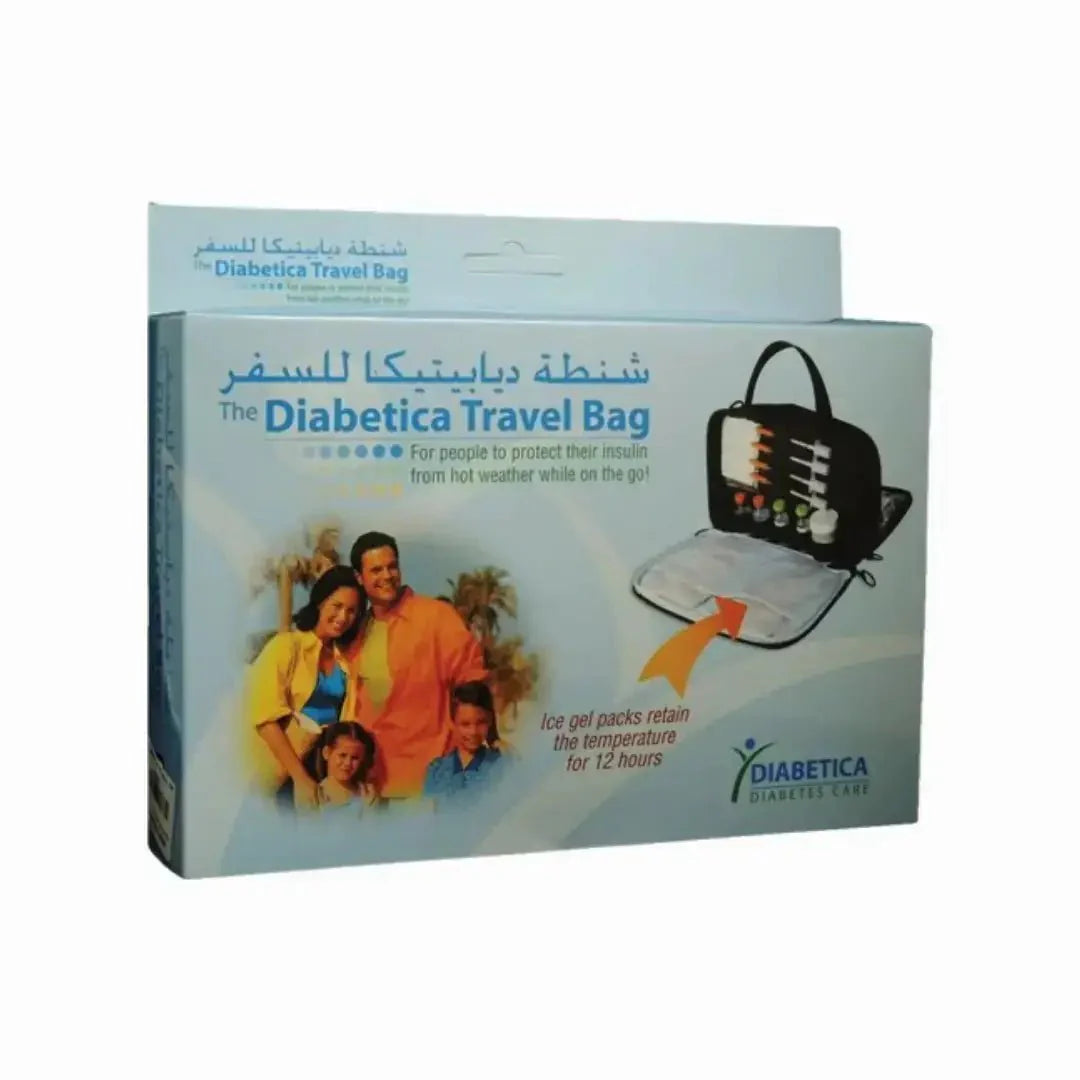 Diabetica Travel Bag - Compact medical travel bag with insulated compartments for essential items