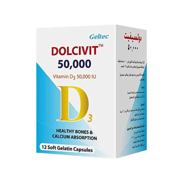 Dolcivit Vitamin D3 50,000IU Capsules 12