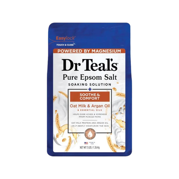 Dr. Teals Pure Epsom Salt Soothe & Comfort with Oat Milk & Argan Oil 1.36kg
