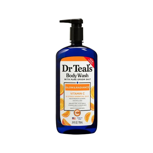 Dr Teal's Body Wash Epsom Salt Vitamin C & Citrus Essential Oils 710ml