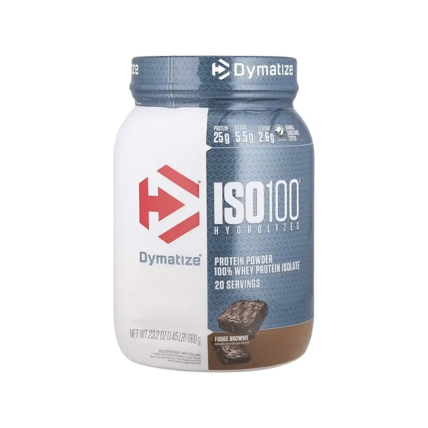 Dymatize ISO 100 Hydrolyzed 1.45LB Fudge Brownie Serv 20