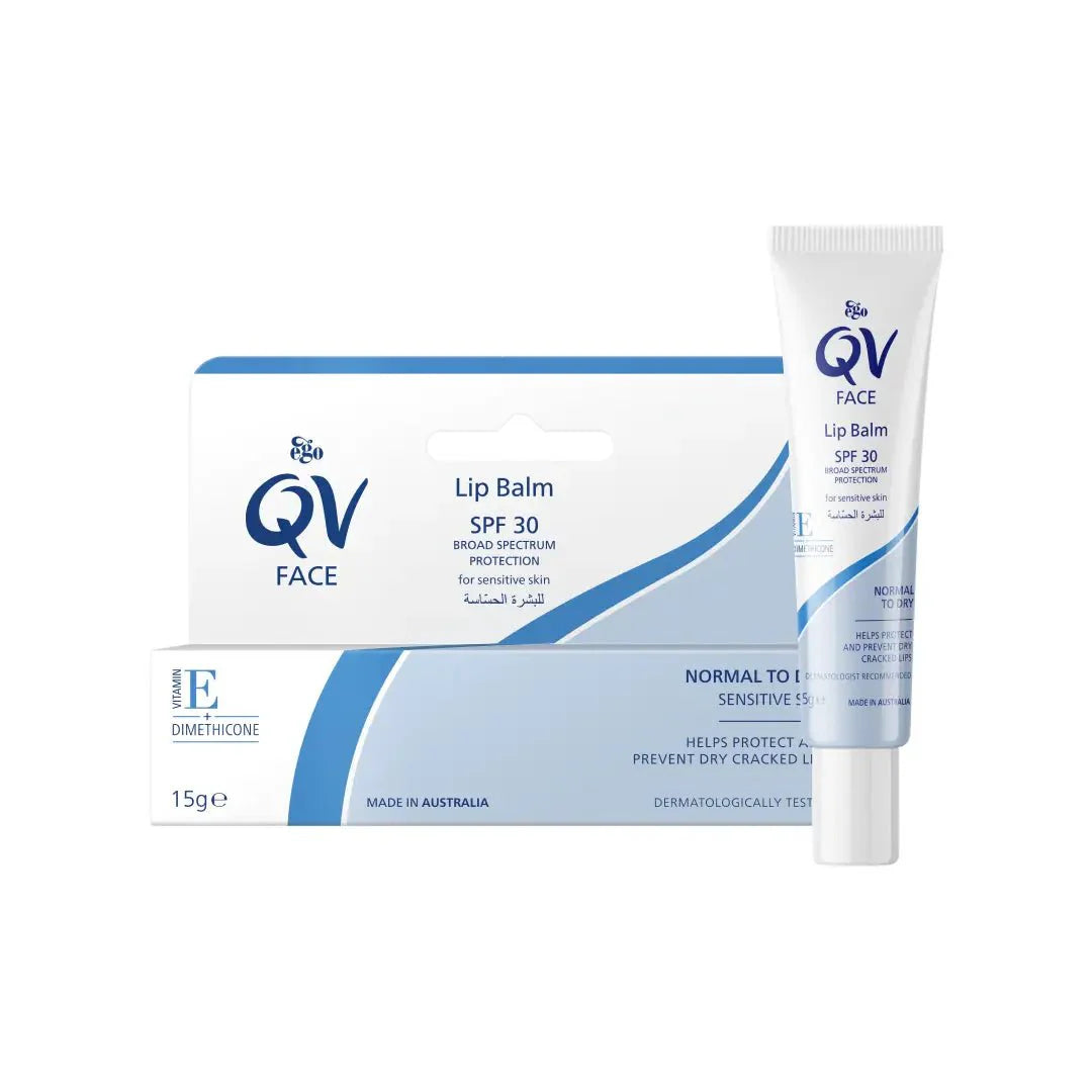 EGO QV مرطب شفاه للوجه مع حماية SPF30 بوزن 15 جم، للبشرة العادية إلى الجافة