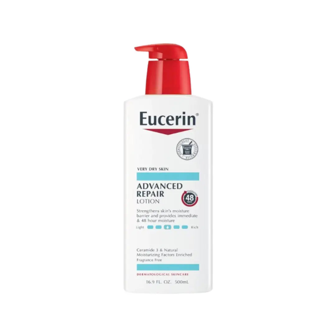 Eucerin Advanced Repair Lotion 500ml – Lightweight Moisturizer for Very Dry Skin
