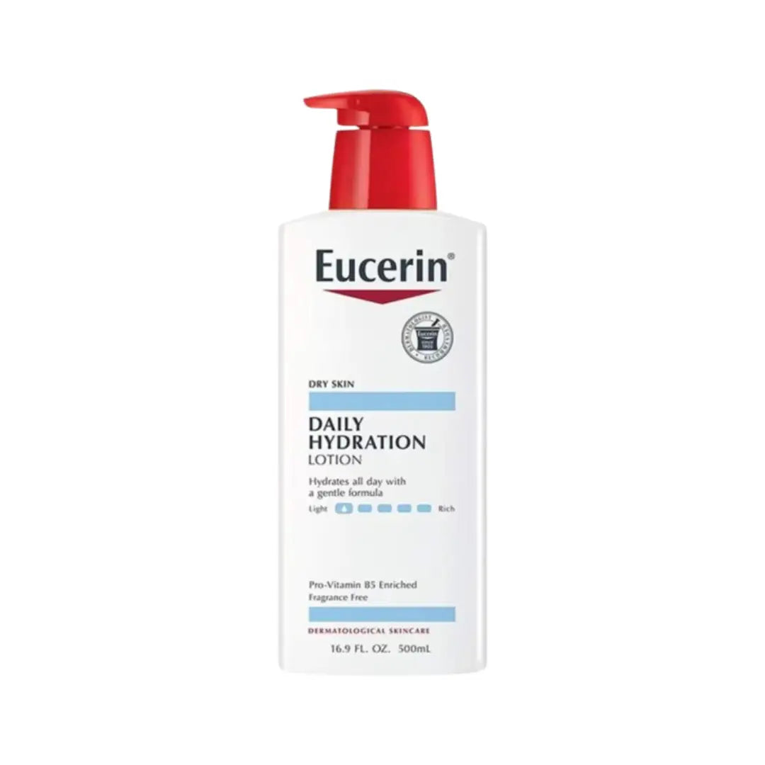 Eucerin Daily Hydration Lotion 500ml – Lightweight Moisturizer for Dry Skin