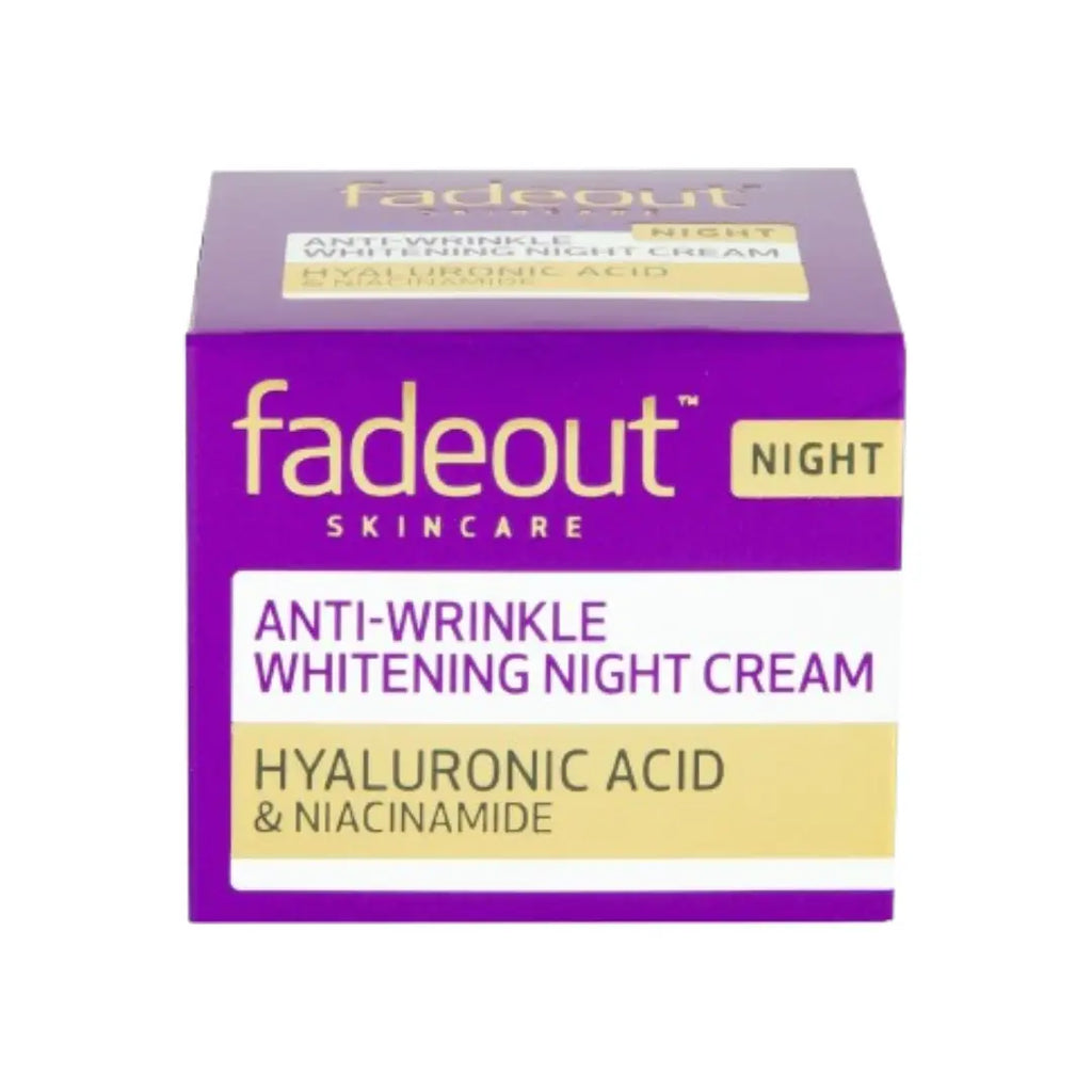 Fade Out Anti-Wrinkle Whitening Night Cream 50ml – Overnight Brightening Moisturizer for Fine Lines & Uneven Skin Tone