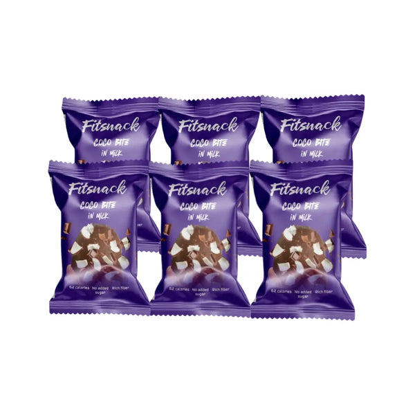 Fitsnack Coco Bite in Milk 15g 6 Packs