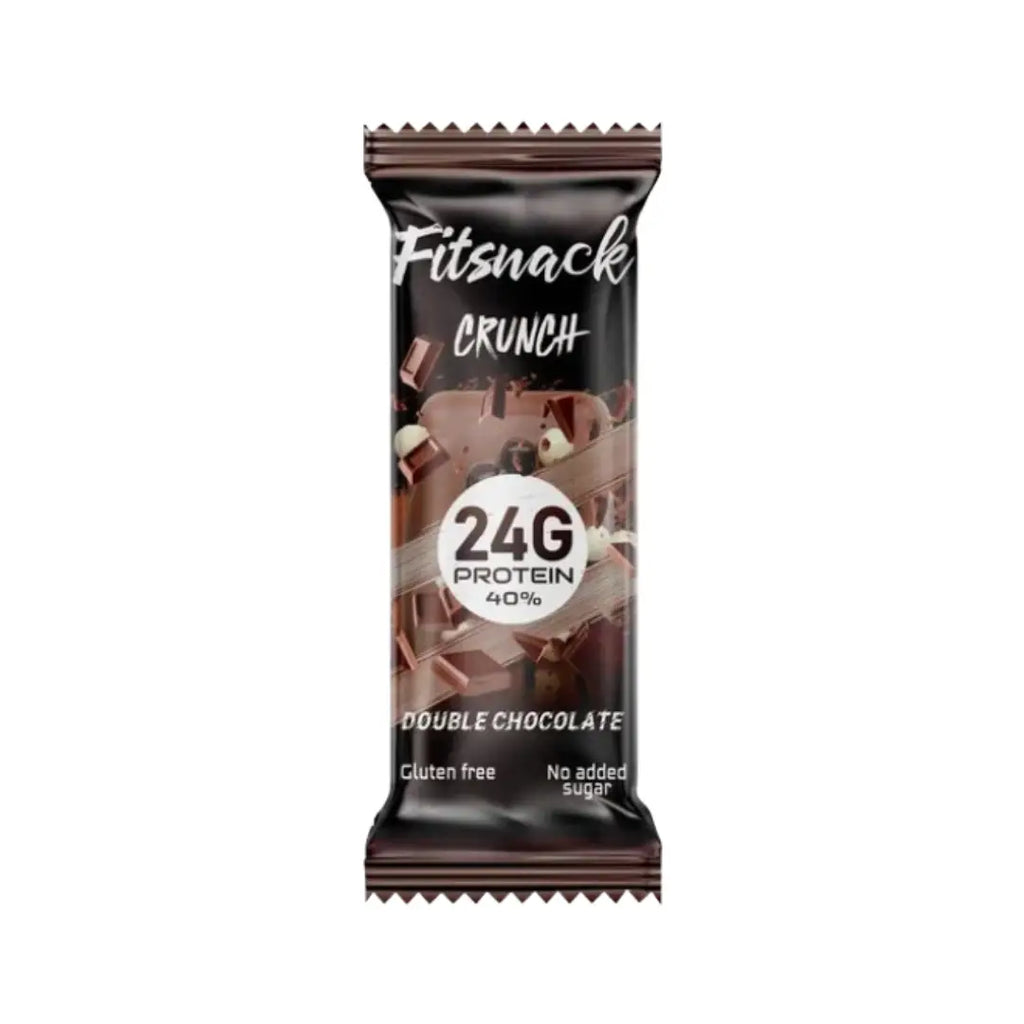 Fitsnack Crunch Protein Bar Double Chocolate with Collagen 60g | High Protein Snack Bar