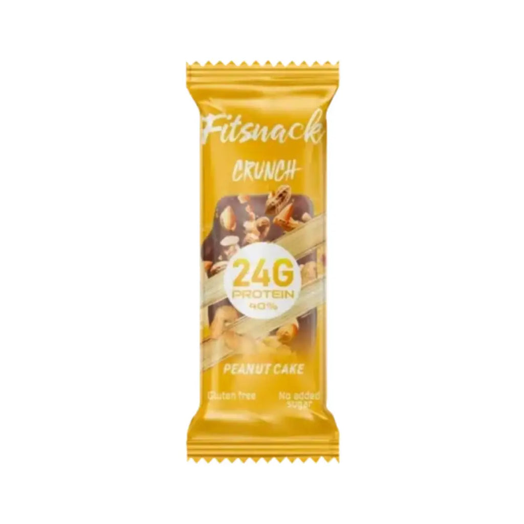 Fitsnack Crunch Protein Bar Peanut Cake with Collagen 60g | High Protein Snack Bar