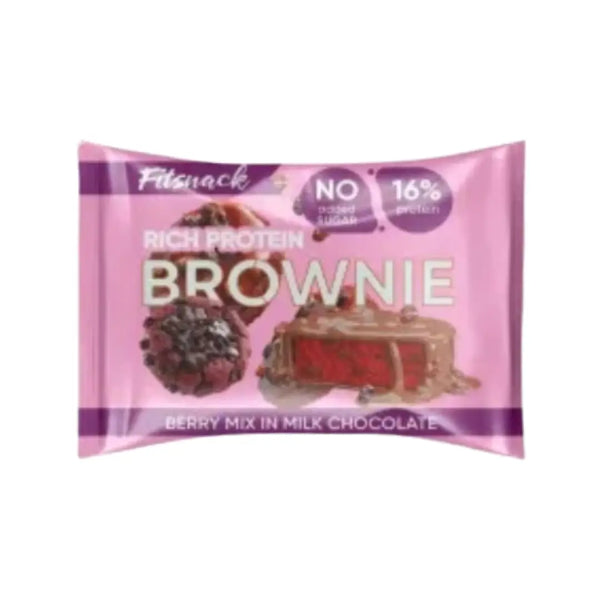 Fitsnack Protein Brownie Berry Mix in White Chocolate 50g