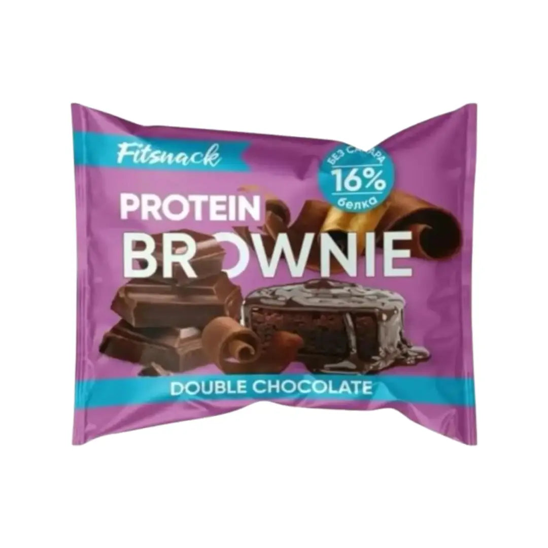 Fitsnack Protein Brownie Double Chocolate 50g | High Protein Snack