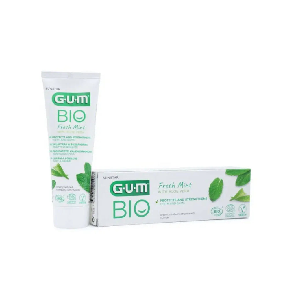 GUM Bio Fresh Mint Toothpaste 75ml | Organic Fluoride Toothpaste | Natural Oral Care & Enamel Protection