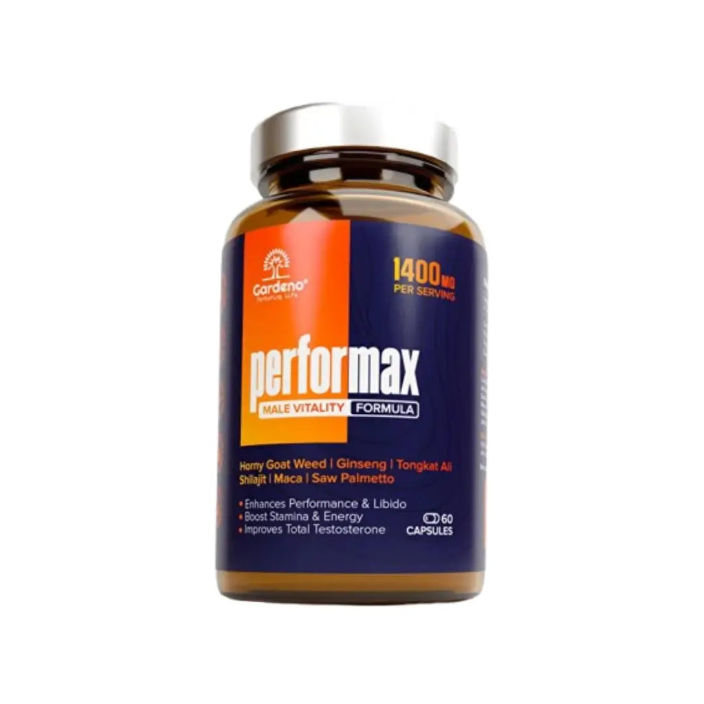 Gardeno Performax Male Vitality Formula Capsules 60s | Men’s Energy, Stamina & Performance Support Supplement