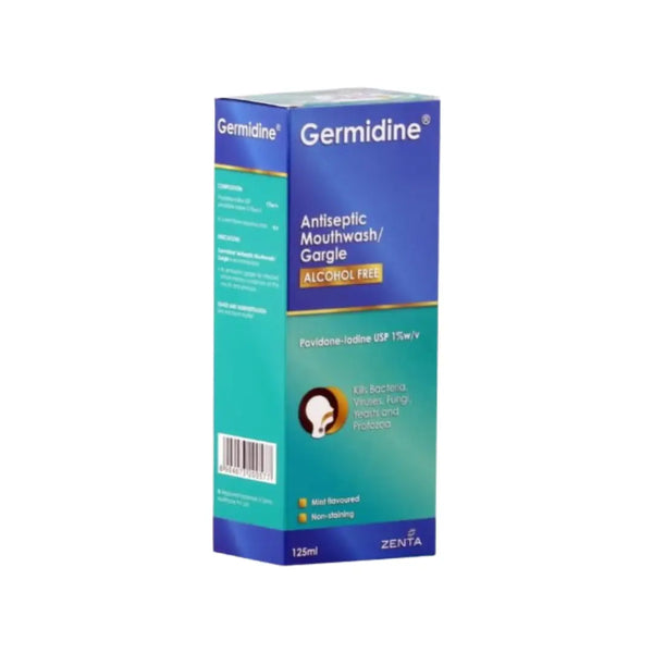 Germidine Antiseptic Mouthwash Gargle 125ml