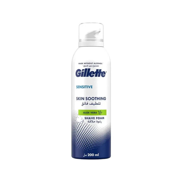 Gillete Sensitive Skin Soothing Aloe Vera Shave Foam 200ml