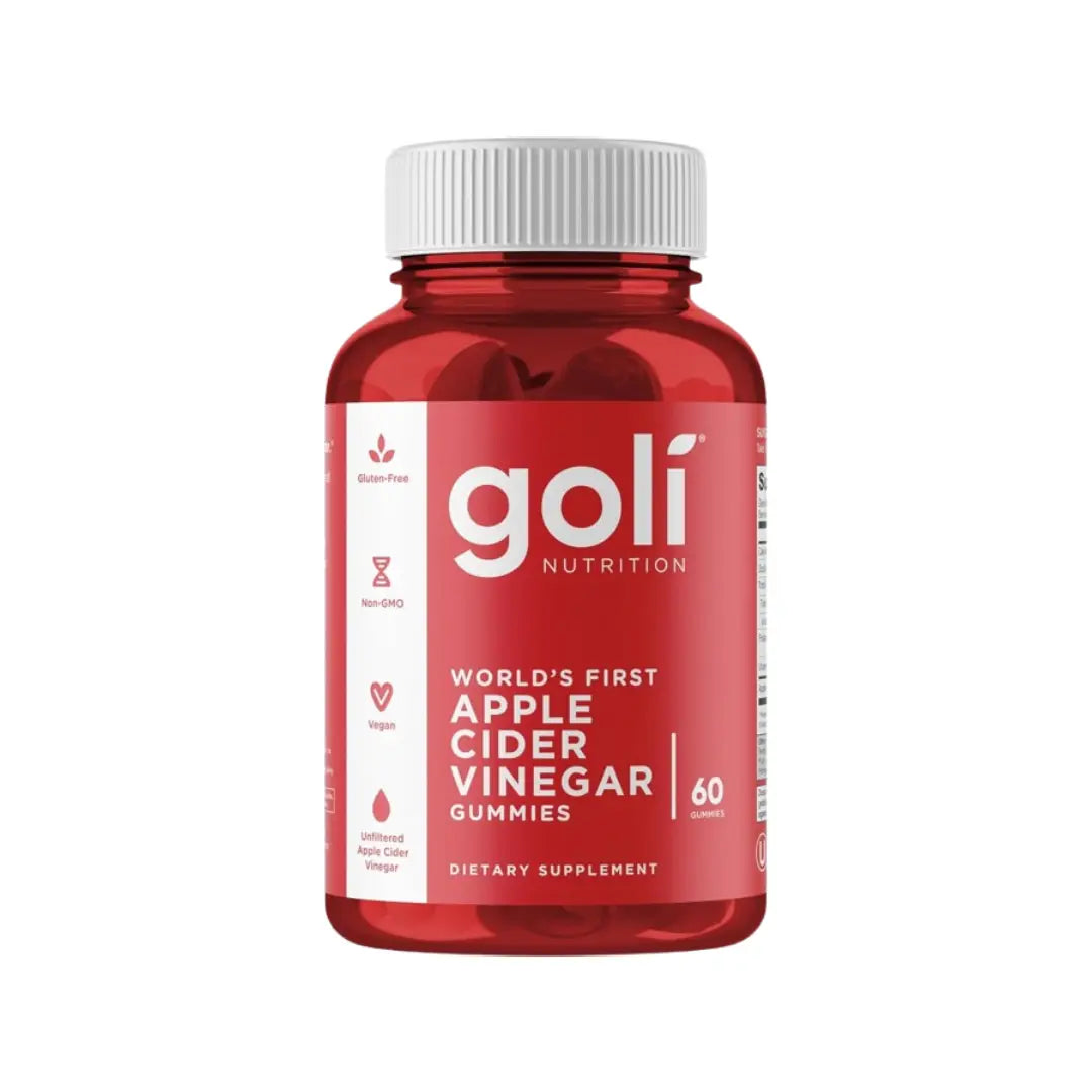 GOLI Nutrition Apple Cider Vinegar Gummies 60s Vegan ACV Gummies with Vitamins B9 and B12