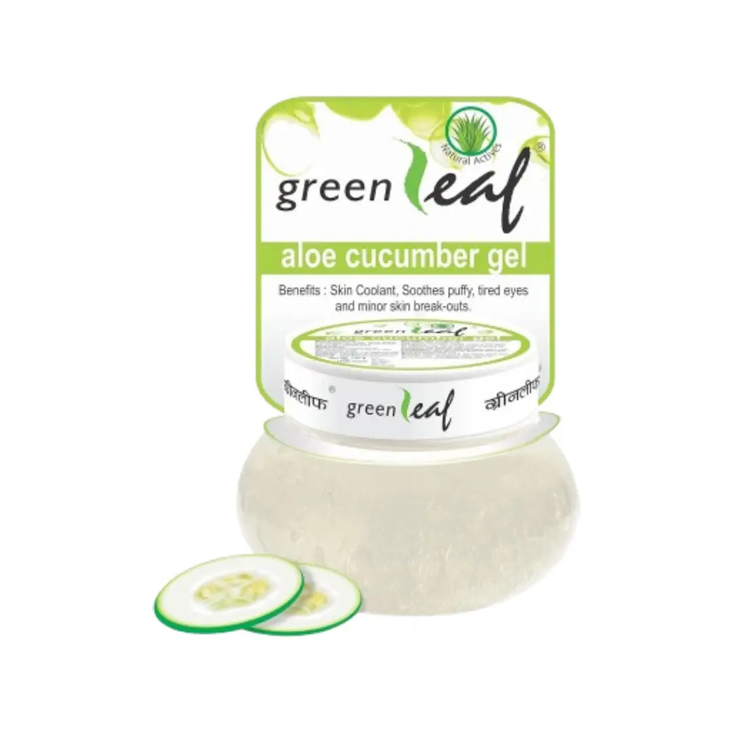 Green Leaf Aloe Cucumber Gel 120g – Soothing & Hydrating Face and Body Gel with Aloe Vera