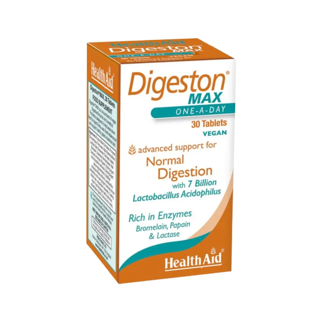 HealthAid Digestion Max One-A-Day Tablets 30s - Daily Digestive Support Supplement