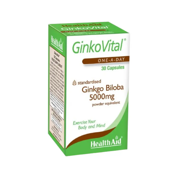 HealthAid  GinkoVital 5000mg Ginko Biloba Capsules 30