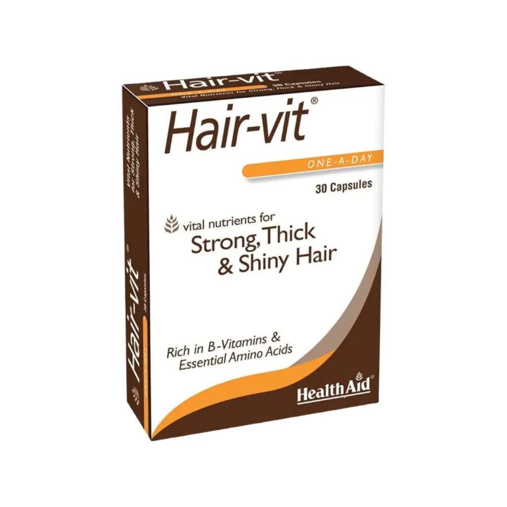 HealthAid Hair-Vit Capsules 30s – Biotin, Amino Acids & Vitamin B Complex Hair Supplement