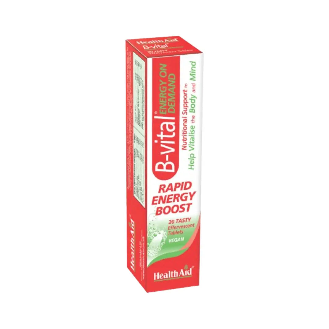 HealthAid B-Vital Effervescent Tablets 20s – Vitamin B Complex Drink for Daily Energy Support
