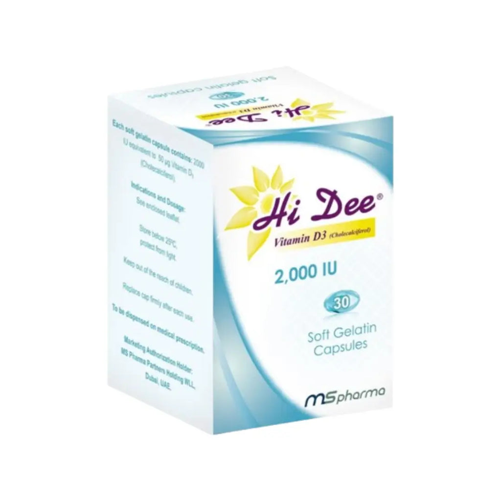 Hi Dee Vitamin D3 2000 IU Capsules 30s – Daily Bone & Immune Support Supplement