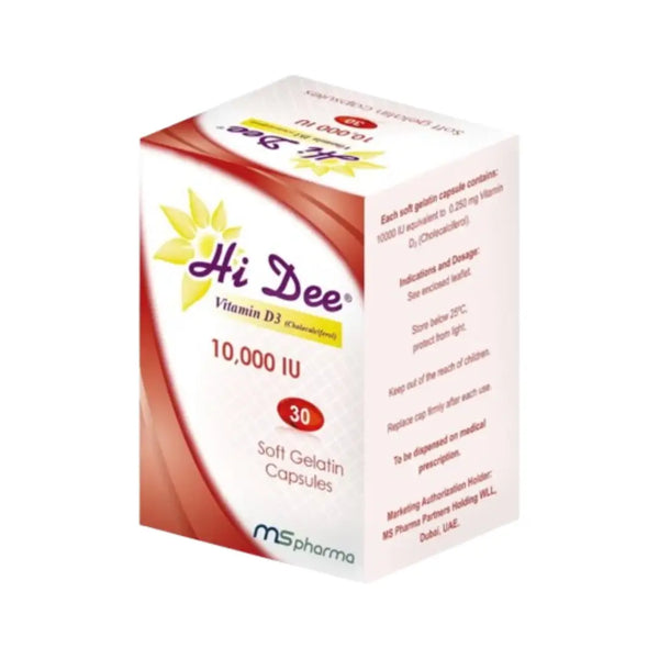 Hi Dee Vitamins D3 10,000IU Softgel 30s