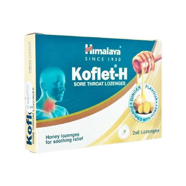 Himalaya Koflet-H Sore Throat Ginger Lozenges 12s
