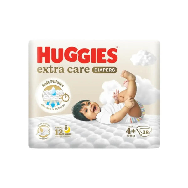 Huggies Extra Care Baby Diapers Size 4+ (10–16kg) 38s