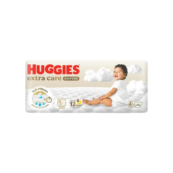 Huggies Extra Care Baby Diapers Size 4 (8–14kg) 40s