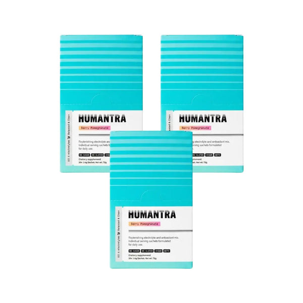 Humantra Hydration Packets Berry Pomegranate Flavor Sachet 20s Pack of 3