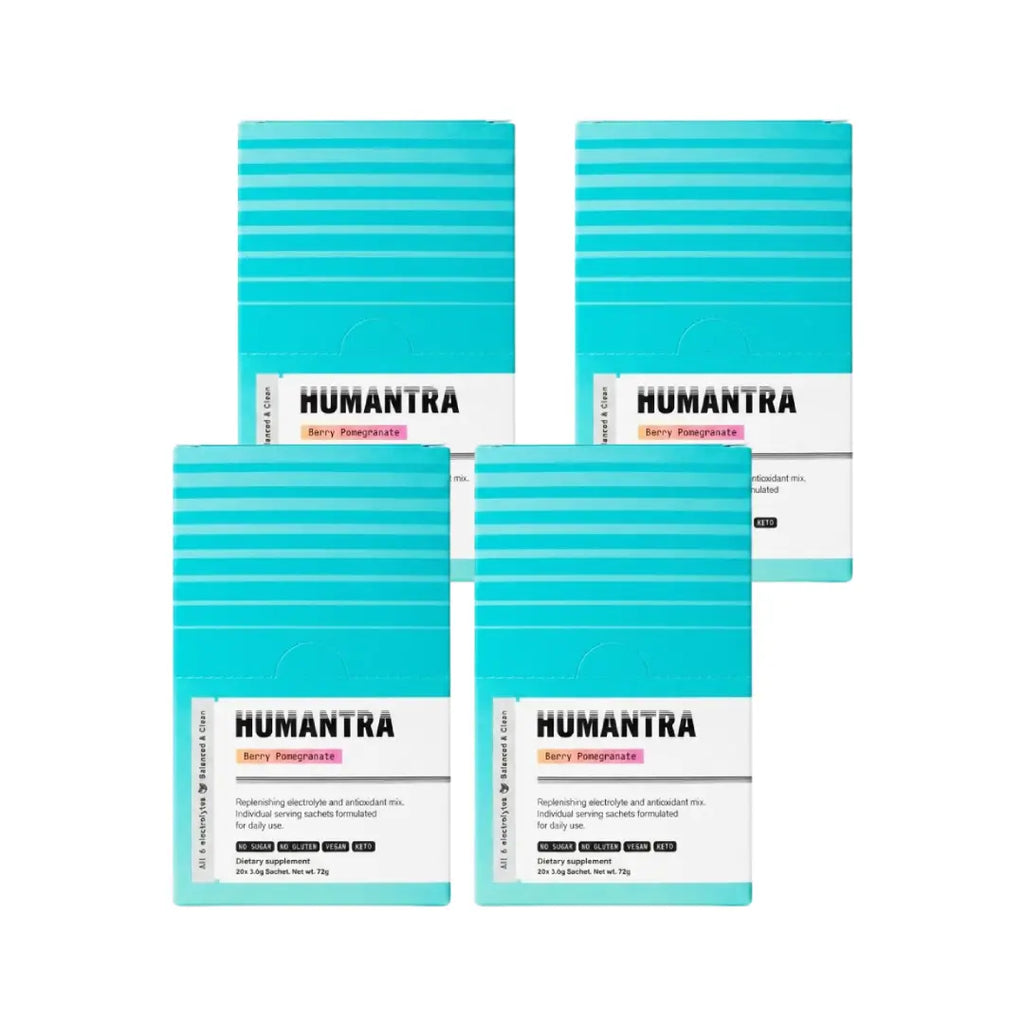 Humantra Hydration Packets Berry Pomegranate Flavor Sachet 20s Pack of 4